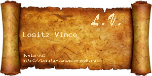 Lositz Vince névjegykártya